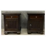Pair Espresso Finish Nightstands