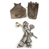 3pc Vintage Asian Brooch & More