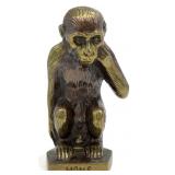 Vintage Bronze Monkey Statue