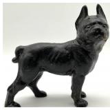 Antique Cast Iron Terrier Bull Dog Coin Bank