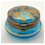 Antique Bohemian Glass Trinket Box, Moser?