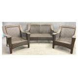 3pc Synthetic Wicker Patio Set