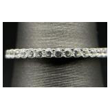 Sterling Silver CZ Eternity Ring, Sz 6