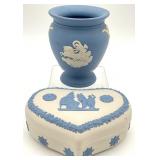 Wedgwood Jasperware Heart Box & Vase