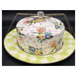 MacKenzie-Childs Wildflowers Pink Cake Carrier