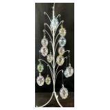 Table Top Tree w/ Blown Glass Egg Ornaments