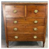 19th Century Walnut 2 Over 3 Drawer Chest