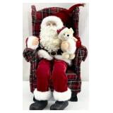 Large Santa in Chair Figure, 16 "
