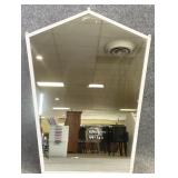 White Metal Frame Arch Top Mirror
