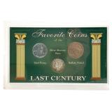 3pc Favorite Coins of the Last Century Set