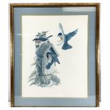 Cecil Eakins S/N Bluebirds Framed Art Print