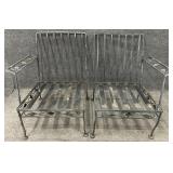 Two Part Wrought Iron Loveseat
