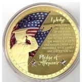 3in 24K Gold Layered Pledge of Allegiance Medal