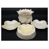 4pc Belleek Irish Porcelain Vase & More