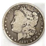 1891-CC Morgan Silver Dollar