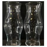 Pair Large 20 " Glass Hurricane Shades