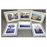 6 Painted Wood Frames w/ Photos