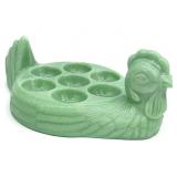 Repro Vintage Style Jadeite Glass Rooster Egg