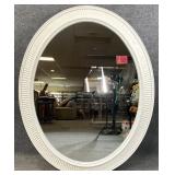 White Oval Mirror