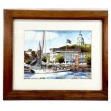 Bill Tilley Annapolis Waterfront Scene Art Print