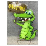 4ft Metal Alligator Welcome Sign