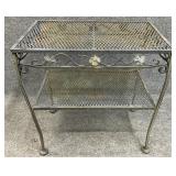 Black Wrought Iron Side Table