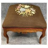 Antique Needlework Ottoman