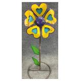 34in Metal Flower Yard Ornament