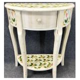 Paint Decorated Demilune Console