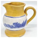 Vintage Sampson Pottery Repro Yellow Ware Pitcher