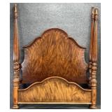 Queen Size Banded Mahogany 4 Post Bed
