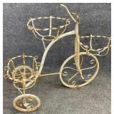 Small Tricycle Wrought Iron Planter
