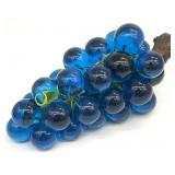 Mid Century Blue Lucite Grapes on Branch