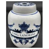 Vintage Oud Delft Blue & White Apothecary Jar