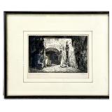 Paul Geissler Signed Rothenburg Germany Etching