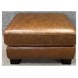 New Brown Faux Leather Ottoman