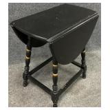 Small Black Painted Drop Leaf Table