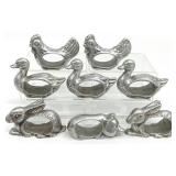 Metal Farm Animal Napkin Rings