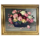 Holger Fisher Orig. Floral Still Life Oil Painting