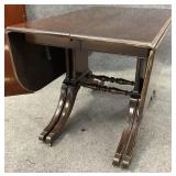 Mahogany Drop Leaf Table & 5 Leaves