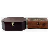 2 Vintage Lift Top Jewelry / Dresser Boxes