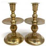 Pair Vintage Brass Candlesticks