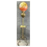 Victorian Brass & Marble Piano Floor Lamp