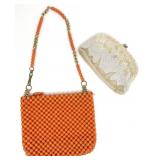 2pc Vintage Beaded Purse & Clutch Purse