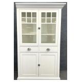 White Glass Door Cabinet