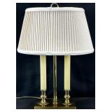 Brass Bouillotte Candlestick Lamp