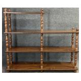 Pine Tone Step Down Etagere/Bookcase