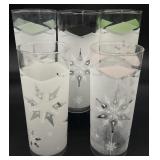 5 Mid Century Atomic Snowflake Glasses