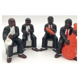 4pc African American Musicians Ceramic Figures