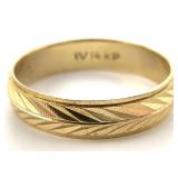 14K Gold Wedding Band, Sz 5